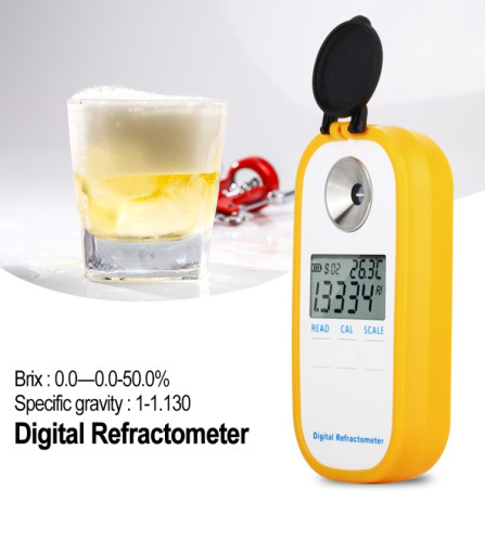 DR402 Digital Beer Réfractomètre Mort Hydrometer Brix 0-50% Compteur Compteur Réfractomètre Testeur d'alcool viticole électronique SH5093513-08