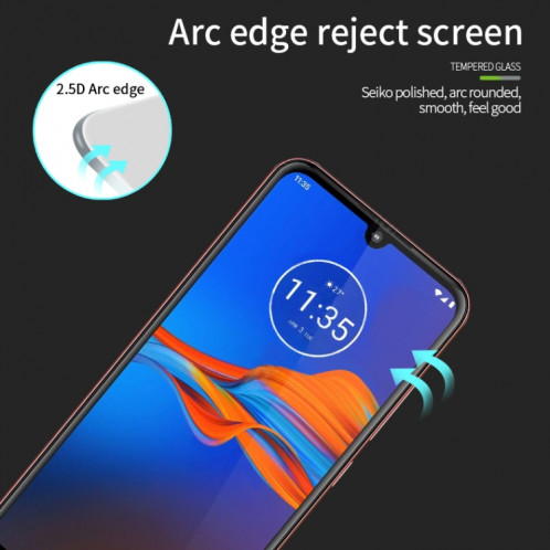 Pour Moto E6 Plus PINWUYO 9H 2.5D Film en verre trempé plein écran (noir) SP803A174-011