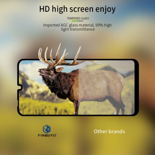 Pour Moto E6 Plus PINWUYO 9H 2.5D Film en verre trempé plein écran (noir) SP803A174-011