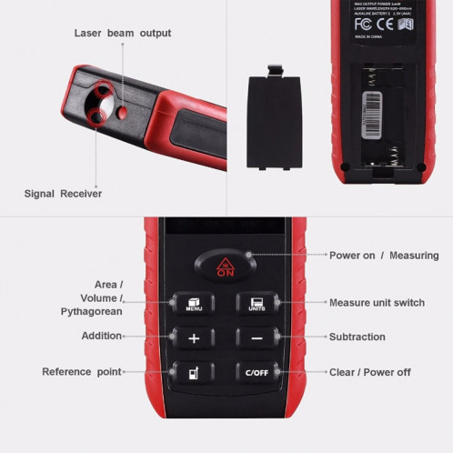 Télémètre Laser E40 télémètre Laser appareil de mesure Module d'outils portables numériques gamme télémètre 40 m SH5185110-011