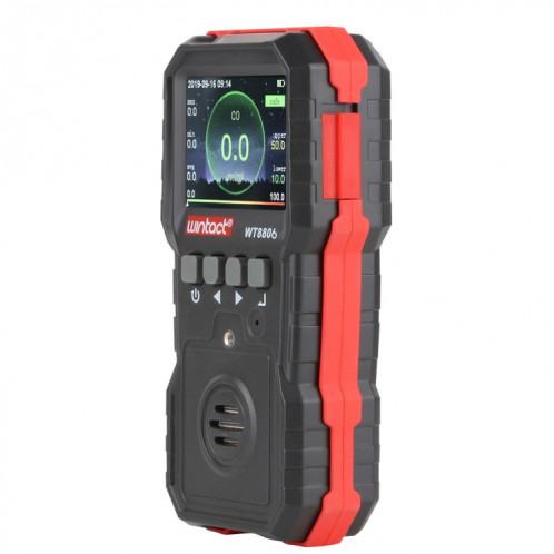 Wintact Wintact WT8806 Moniteur de monoxyde de carbone Sens professionnel Capteur de gaz rechargeable haute sensible Sensible Light Vibration Alarme de vibration CO Détecteur SW53851170-010