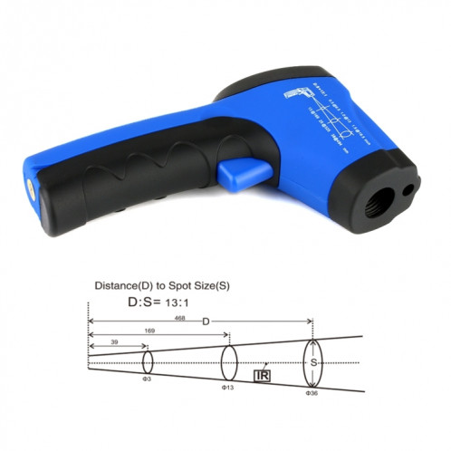 Flus IR-801H-50 ~ 350 Mini infrarouge de laser MINI PORTABLE PORTABLE PORTATIF PORTABLE EXTÉRIEUR Thermomètre Non-Contact Thermomètre SF59701341-07