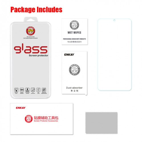 Pour Motorola Moto G8 Play ENKAY Hat-prince 0.26mm 9H 2.5D Film en verre trempé à bord incurvé SE88031166-010