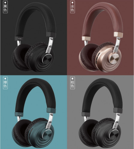 VJ083 Casque sans fil pliant Bluetooth Jeu de compétition Musique Sport Plug Cartoon Casque sans fil (vert) SH601D1287-016