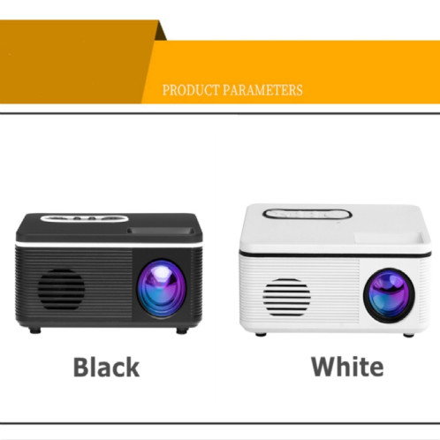 S361 Mini projecteur portable 80 lumens 320 x 240 pixels, prise en charge 1080P, prise américaine (blanc) SH401A1800-011