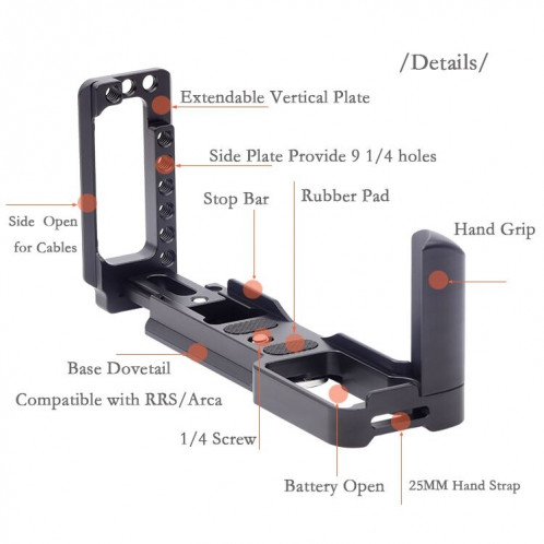 Support de base de support de plaque en L à dégagement rapide pour FUJIFILM X Pro 3 SF8656796-09