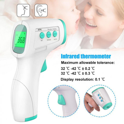 Thermomètre numérique LCD sans contact Thermomètre infrarouge portatif pour le corps du front pour bébé adulte SH88291754-011