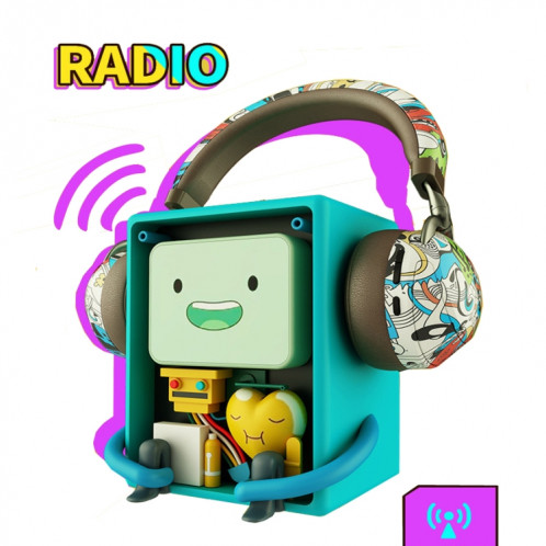 VJ086 Graffiti Headset Casque Bluetooth Sports sans fil Casque d'impression couleur à transfert d'eau, Support TF, FM (Noir + Blanc) SH801B463-016