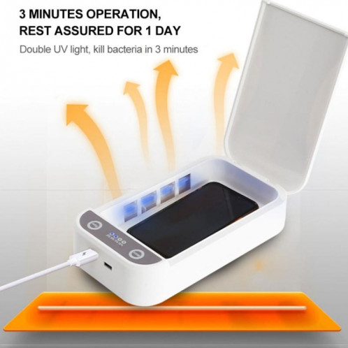 Stérilisation UV Chargeur sans fil multifonctionnel Masque Cleaner Cabinet de désinfection personnelle avec aromathérapie Esterilizador SH92581452-014