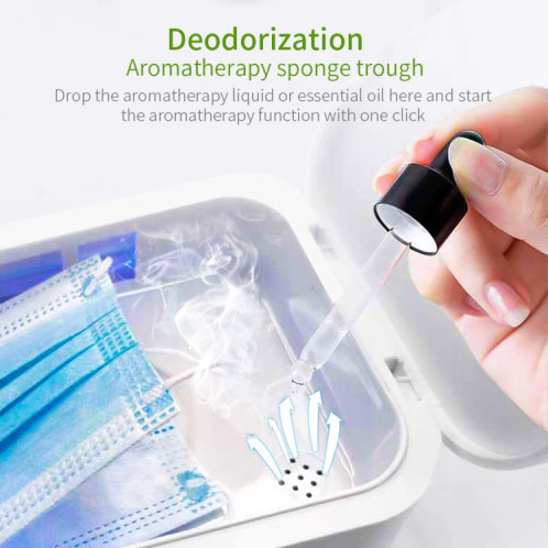 Stérilisation UV Chargeur sans fil multifonctionnel Masque Cleaner Cabinet de désinfection personnelle avec aromathérapie Esterilizador SH92581452-014