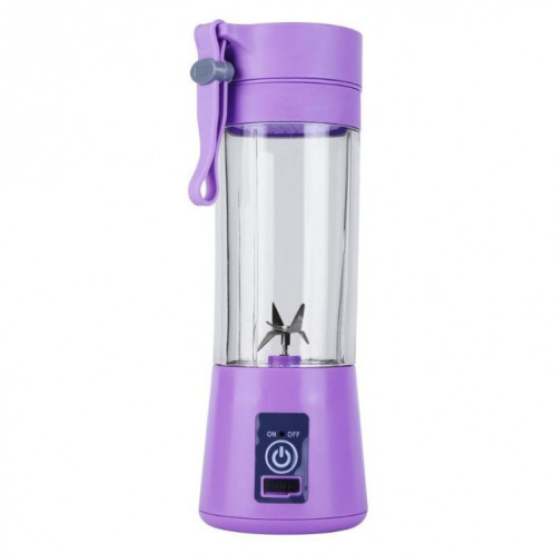 Bouteille de mélangeur de tasse de fabricant de jus d'orange d'agrumes de légume automatique électrique rechargeable par USB (380ML) (6 lames violet) SH201B1676-010