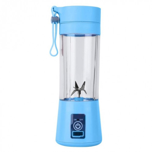 Bouteille de mélangeur de tasse de fabricant de jus d'orange d'agrumes de légume automatique électrique rechargeable par USB (380ML) (6 lames bleu) SH201C1914-010