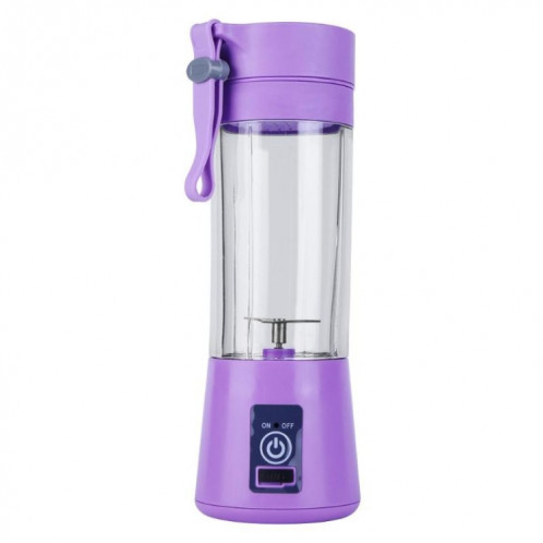 Bouteille de mélangeur de tasse de fabricant de jus d'orange d'agrumes de légume automatique électrique rechargeable par USB (380ML) (2 lames violet) SH201J1098-010