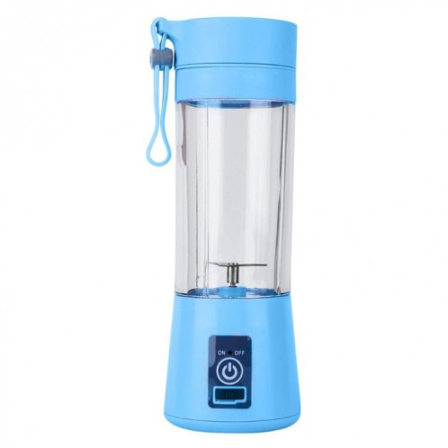 Bouteille de mélangeur de tasse de fabricant de jus d'orange d'agrumes de légume automatique électrique rechargeable par USB (mélangeur 380ML 2) (bleu de 2 lames) SH201K207-010