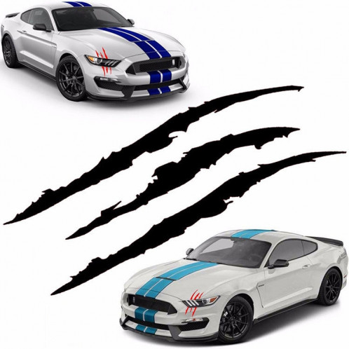 2 PCS réfléchissant autocollant de voiture Monster Scratch Stripe griffe marques auto auto phare décoration vinyle autocollant autocollants de voiture, taille: 40X12cm SH001A513-05