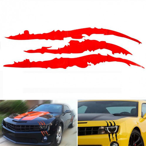 2 PCS réfléchissant autocollant de voiture Monster Scratch Stripe griffe marques auto auto phare décoration vinyle autocollant autocollants de voiture, taille: 40X12cm SH001B1599-05