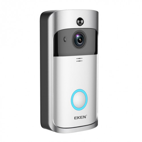 Eken v5 Smart Phone Smart Phone Call Enregistrement Visual Soignée Vidéo Vision Nuit Vision WiFi WiFi Sécurité Sécurité Home Moniteur Interphone Porte de porte, Standard (Argent) SH4701130-011