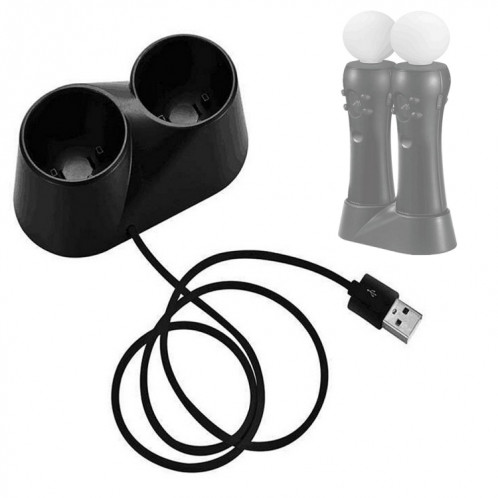 Chargeur de contrôleur VR double support de station de charge de jeu Dock USB pour outil de déplacement PS4 PSVR SH2857553-05