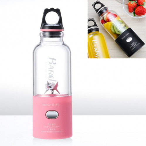 Presse-agrumes multifonctionnel extracteur rotatif tasse Portable USB Charge Juicer Blender avec 6 lames (rose) SH901B851-013