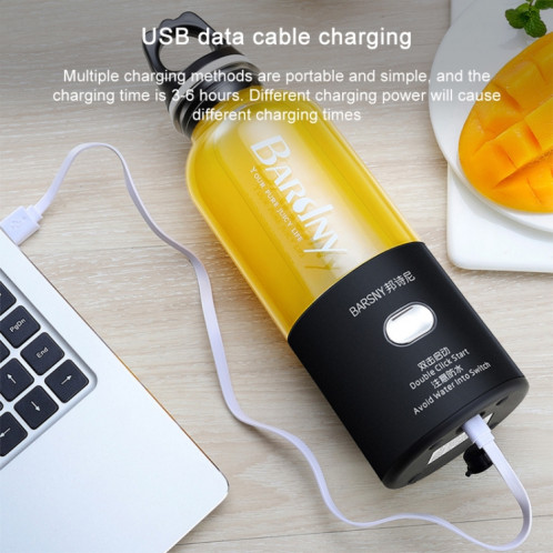 Presse-agrumes multifonctionnel extracteur rotatif tasse Portable USB Charge Juicer Blender avec 6 lames (rose) SH901B851-013