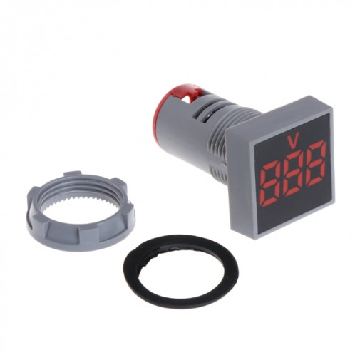 AD101-22VMS Mini AC 20-500V Voltmètre Panneau Carré LED Indicateur de Tension Numérique (Vert) SH001B522-07