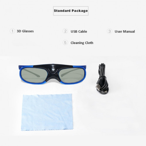 Les lunettes 3D Rechargeables à obturateur actif prennent en charge 96 HZ / 120 HZ / 144 HZ pour XGIMI Z4X Z5 H1 JmGo G1 G3 X1 BenQ Acer & DLP LINK projecteur SH401A1611-010