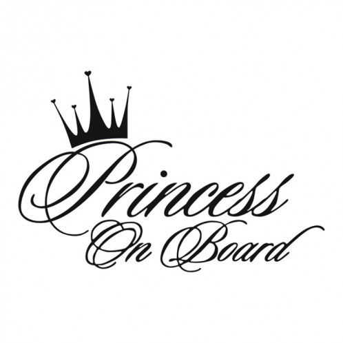 Autocollant réfléchissant de voiture de vinyle de laser de motif de bébé de princesse Princesse, taille: 16.5x10.9cm (Noir) SH201D1244-05