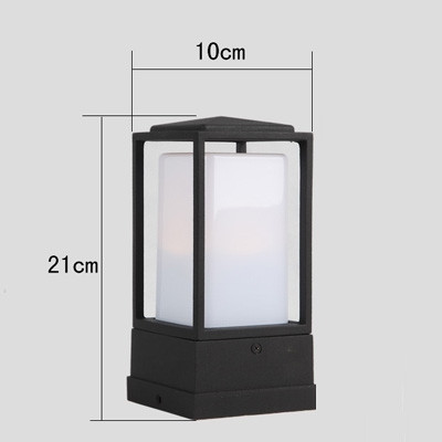 Lampe murale extérieure anti-pluie et antirouille Lampe à colonne minimaliste moderne SH08351767-07