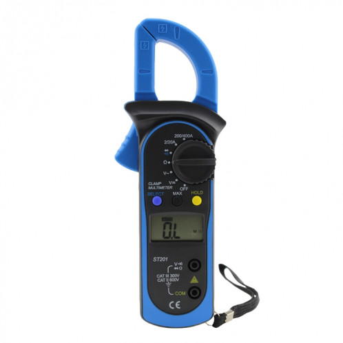 ANENG ST201 Testeur d'instrument de mesure de tension et de courant multimètre à pince numérique AC et DC (bleu) SA301A19-011