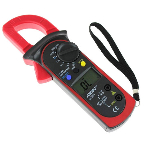 ANENG ST201 Testeur d'instrument de mesure de tension et de courant multimètre à pince numérique AC et DC (rouge) SA301B1003-011