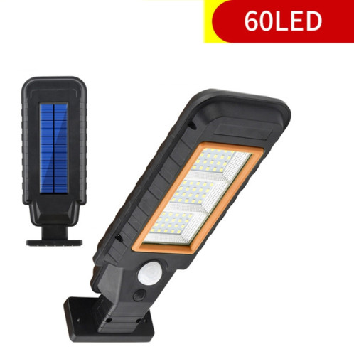 60 LED Lampe solaire à induction de corps de lampe murale LED éclairage extérieur étanche Lampadaire (bord orange) SH301A634-09