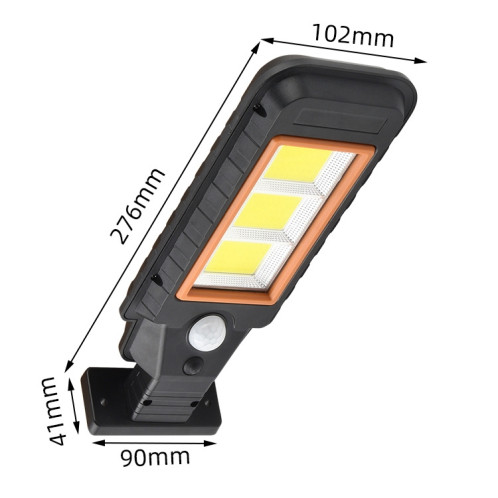 72 LED Lampe solaire à induction de corps de lampe murale LED éclairage extérieur étanche Lampadaire (bord orange) SH302A68-09