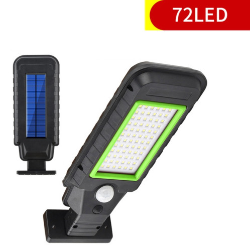 72 LED Lampe solaire à induction de corps de lampe murale LED éclairage extérieur étanche Lampadaire (bord vert) SH302B884-09