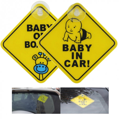 Autocollant de voiture de 20 PCS BÉBÉ À BORD Avertissement Signe Safty Vinyle Autocollant Style 1 SH7501629-04