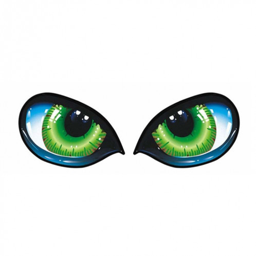 5 paires D 601 3D Stéréo Réfléchissant Cat Eyes Autocollant De Voiture Adhésif Creative Rétroviseur Decal, Taille: 12x7.5cm SH11071876-05