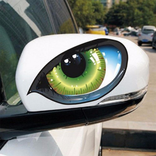5 paires D 601 3D Stéréo Réfléchissant Cat Eyes Autocollant De Voiture Adhésif Creative Rétroviseur Decal, Taille: 12x7.5cm SH11071876-05