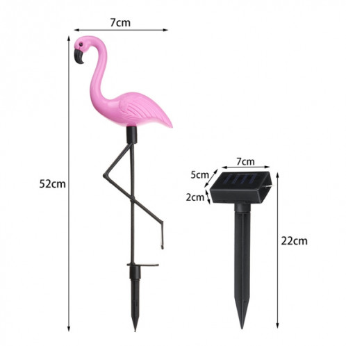 3 en 1 Étanche solaire Flamingo Lawn Light LED Garden Path Paysage Lumières Night Lamp SH39561761-06