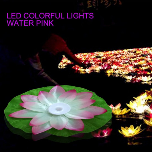 3 couleur LED Flood Artificielle Lotus Flottant Lampes De Forme De Fleur Pour La Piscine Extérieure Souhaitant Fête (Rose) SH401A1436-05