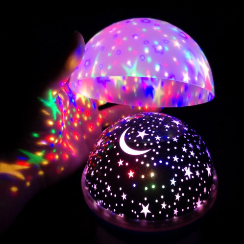 Stars Starry Sky LED Batterie USB Night Light Projecteur Luminaria Moon Nouveauté Table de nuit Lampe pour enfants (Bleu) SH701A555-06