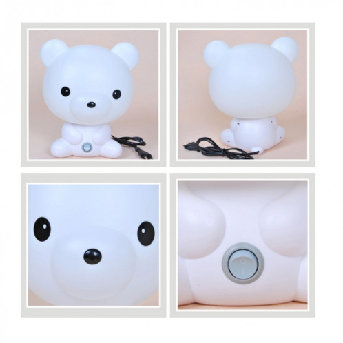 Lampes de chambre de bébé veilleuse de bande dessinée animaux de compagnie Pvc plastique sommeil Led enfant lampe ampoule lapin (US) SH503A252-06