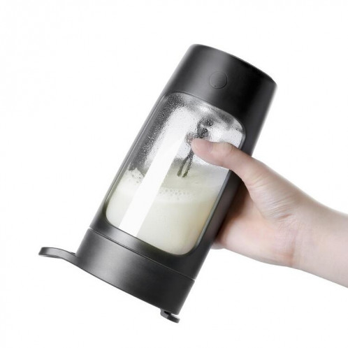Milkshake Cup Tasse d'agitation en acier inoxydable Tasse d'eau portable Mélangeur de bouteille de presse-agrumes portable, Capacité: 650 ml (Noir) SH601B1446-010