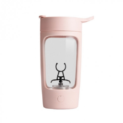 Milkshake Cup Tasse d'agitation en acier inoxydable Tasse d'eau portable Mélangeur de bouteille de presse-agrumes portable, Capacité: 650 ml (Rose) SH601C1632-010