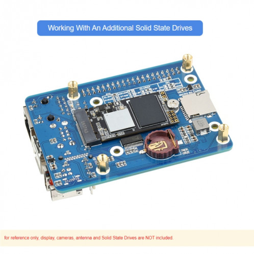 Waveshare CM4-IO-BASE-C pour module de calcul Raspberry Pi 4 Mini carte de base, 23228 SW4047303-06