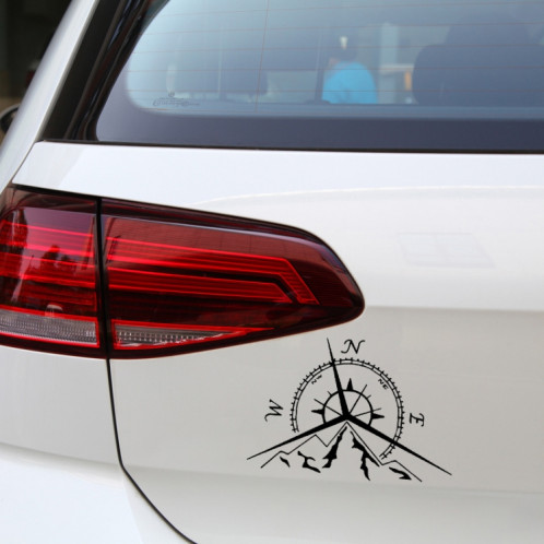 5 PCS NSWE Mode Montagnes Compass Rose Decal Nautical Compass Navigate Autocollant De Voiture, Taille: 13.7x9.4cm (Noir) SH601A1885-04