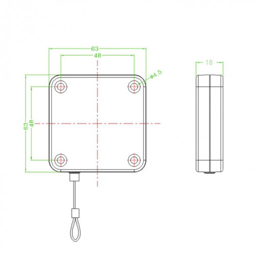 Boîte de câble télescopique de câble métallique VIVE anti-vol universel de 4m SH41221800-030