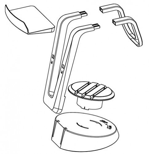 Organisateur de câble de support de support de stockage de vitrine de Station d'affichage de casque VR pour SONY PlayStation PS4 VR Oculus Rift, support de HTC VIVE SH48601201-06