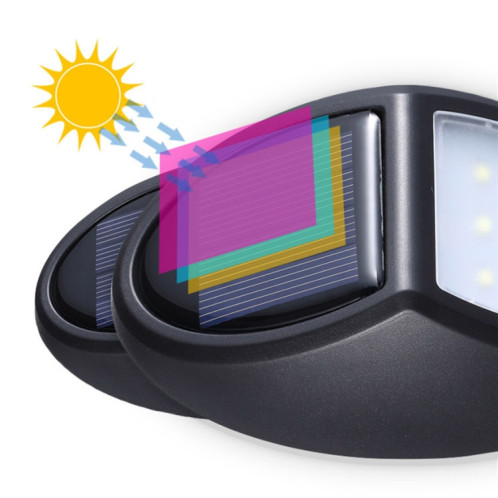 10 LED SMD 2835 IP65 à énergie solaire étanche Cour extérieure LED Applique murale SH4318301-06