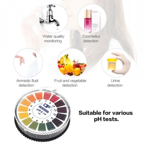 Papier indicateur d'acide alcalin de papier de Test de 5 mètres 0-14 PH pour les Kits d'analyse de mesure de test de tournesol de salive d'urine d'eau SH22931939-08