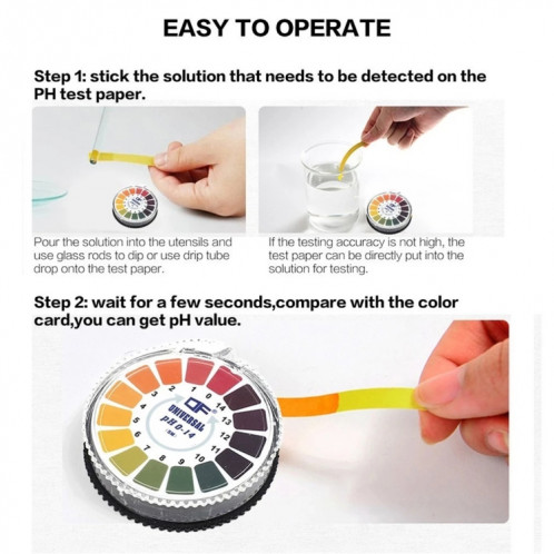 Papier indicateur d'acide alcalin de papier de Test de 5 mètres 0-14 PH pour les Kits d'analyse de mesure de test de tournesol de salive d'urine d'eau SH22931939-08