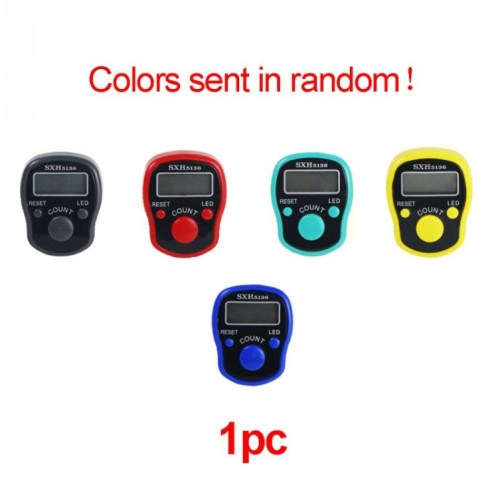 Compteur numérique électronique portable manuellement manuellement compteur de doigt à écran LCD, couleur aléatoire SH501A1720-06
